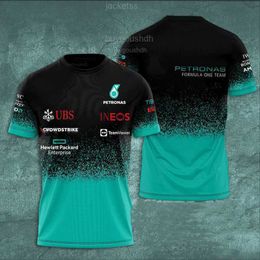 Erkek Tişörtleri Petronas ve F1 Erkek ve Kadınlar 3D Sıradan Baskı Kısa Kollu Yarışma T-Shirt Kaliteli Giyim Kaliteli Giyim Büyük Disko