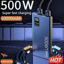 Power Bank per telefoni cellulari Alimentatore a ricarica rapida da 500 W Alimentatore da 50000 Amh Alimentatore portatile compatto adatto per Huawei SamsungC24320