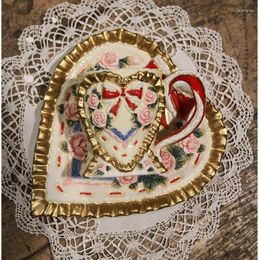 Cups Saucers Ins Vintage Ceramic Coffee Cup Red Bow Cappuccino Lace Gold Edge Dessert Tray Rose Relief Espresso