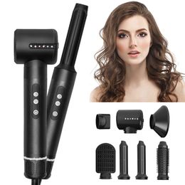 Multi-Functional 7-in-1 Hot Air Comb Multi-Head Automatic Curler Blowing Combs Straight Comb Cross-Border Hair Dryer Hair Curler wholesale