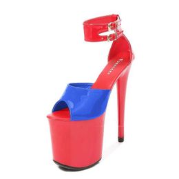 Dress Shoes Stripper Heels Women Sexy Shoe Sandals Club Platfrom-Color Girl Show 20CM Pole Dance Modern H240321UBU0ENKT