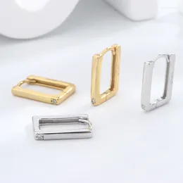Stud Earrings 2024 Selling 925 Sterling Silver Square Women's Fashion Versatile Trend High Quality Banquet Jewellery Gift