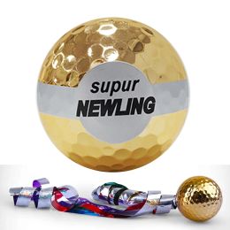 Balls Golf Ball Golf Ribbon ball Golf colored Balls Ceremony Special Gift 3pcs/lot ribbon comes out of the inside after hitting