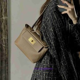 Hremms Kelyys Designer Shoulder Bags Online Shop 2024 New Top Layer Leather Swift Cowhide 2424 Bag Wing Single Crossbody Handheld Womens with Real Logo