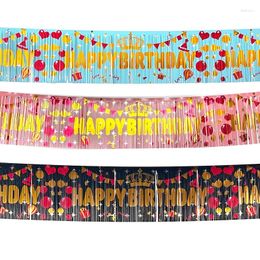 Party Decoration 2.7M Happy Birthday Drizzle Banner Tassel Backdrop For Decorations