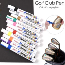 Aids 11Pcs Multicolor Sunscreen Covering Power Golf Accesoires Ink Pen Golf Club Pen Colour Changing Pen Acrylic Painter