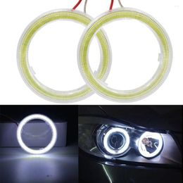 Lighting System 1 Pair COB Angel Eyes LED Car Halo Ring Lights 9-30V White Headlight 60MM 70MM 80MM 90MM 100MM 110MM 120MM 130MM 140MM Light