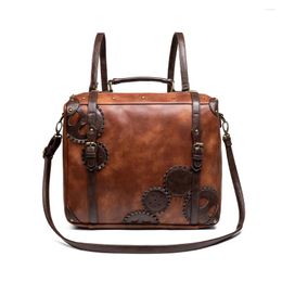 Shoulder Bags Norbinus Steampunk Messenger Crossbody Bag Medieval Style Women Ladies Rivet Handbags Computer Packs