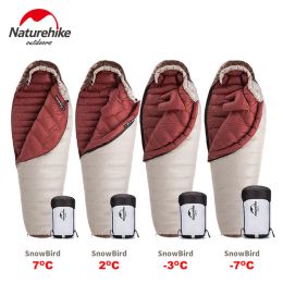 Gear Naturehike Snowbird Outdoor Camping Sleeping Bag Ultralight Portable 20d Nylon Duck Down Mummy Winter Sleeping Bag