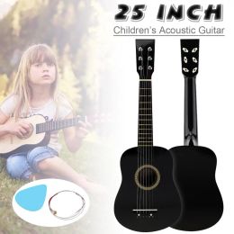 Guitar 25 Inch Basswood Acoustic Guitar with Pick Strings Toy Guitar for Children and Beginner Send gifts Musical Stringed Instrument