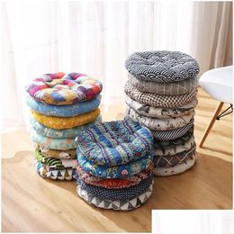 Cushion/Decorative Pillow Round Cushion 30/40/45/50Cm Office Chair Tatami Meditation Sofa Throw Pillows Yoga Floor Mat Decor Seat Dr Dhu3L