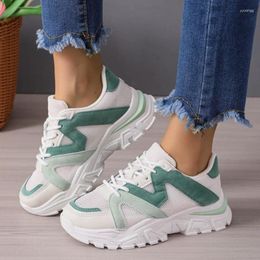 Casual Shoes 2024 Spring Autumn Women's Sneakers Breathable Chunky Bottom Woman Lace Up Running Vulcanised Female
