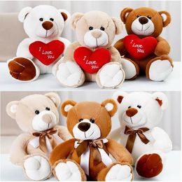 2024 25cm Heart bear bow tie plush doll cute cartoon teddy bear Valentine s day gift plush toys