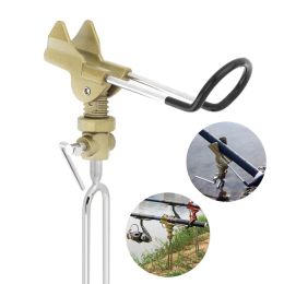 Combo Adjustable Stainless Steel Fishing Rod Stand Gold Metal Handle Support Holder for Telescopic / Handle Rod High Quality
