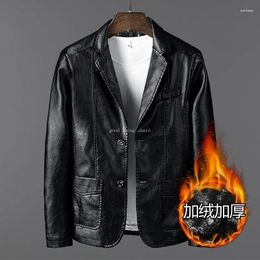 Men's Suits Light Luxury Autumn And Winter Leather Jacket Racing Motorcycle Clothing Suit Coat