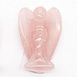 Decorative Figurines Wholesale Natural Quartz Carved Crystal Stone Guardian Angel Figurine