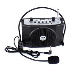 Portable Amplifier o Megaphone Mini Speaker Wireless Radio FM USB Player Loudspeaker With Microphone For Teaching Speech Tour Guide8563084