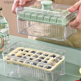 Ice Cream Tools One-button Press Type Ice Mould Box 56 Grids Silicone Ice Cube Maker Ice Tray Mould Storage Box With Lid Bar Kitchen Accessories L240319