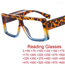 Occhiali da sole quadrati oversize da uomo occhiali da lettura da donna retrò designer di marca flat top montatura grande occhiali da vista anti luce blu