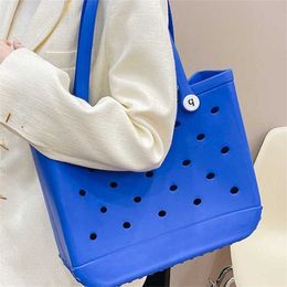 Stylish Shoulder Bags Women Beach Bag Basket Hole Portable Designer Handbags Tote Designer Bag 240311