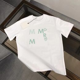 Mens Moncleir T Shirt Designer T Shirt Embroidered Emblem Letter Pattern Printed Pure Cotton Round Neck Tshirt Couple Loose Casual Shirts 483