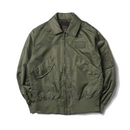 Men Flight Jacket Autumn Quality American Military Uniform Coat Turn Down Collar Cargo Male Motorcycle Jacket 240309