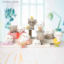 Action Toy Figures Mitao Cat Season 2 Anime Figure Blind Box Cute Cartoon Model Doll Mystery Box Kawaii Room Decoration Toy Kids Birthday Gifts L240320