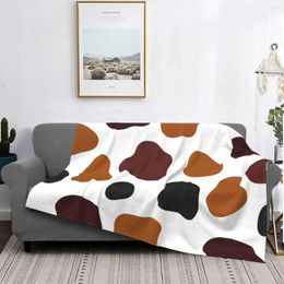 Blankets Abstract Fleece Cute Cow Print Funny Throw Blanket For Sofa Bedding Lounge 150 125cm Bedspread