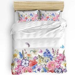 Bedding Sets Flower Feather Butterfly Duvet Cover Bed Set Home Textile Quilt Pillowcases Bedroom Double No Sheet