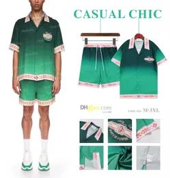 Casablanc-Y 88# 디자이너 새로운 봄/여름 레저 패션 티셔츠 거리 힙합 남자 프린트 오렌지 셔츠 M-3XL