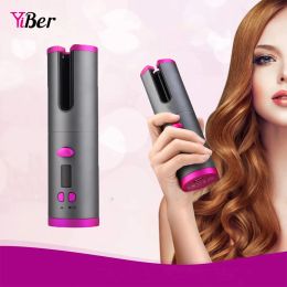 Irons Wireless Hair Curling Iron Auto Ceramic USB Cordless Automatic Hair Curler Waver Tongs Beach Waves Air Curler Styling Tools