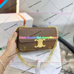 High-End Brand Single Shoulder Crossbody Bag Women's Handbag Purse Fashion Design Chain Baguette Bag New Leather Portable Small Square Bag Satchel 896 841 409