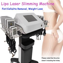 14 Lipolaser Pads Lipo Laser Body Shaping Salon Equipment 100mW Diode Laser Fat Remover Anti Cellulite Lymph Drainage Beauty Clinic Machine