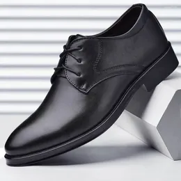 Dress Shoes Plus Size Man Formal Black Leather For Men Lace Up Oxfords Male Wedding Party Office Business Casual Shoe L27