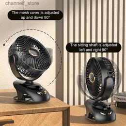 Electric Fans USB desktop wireless clip on fan 6000mAh battery outdoor travel portable electric mini desktop fan suitable for baby strollersY240320