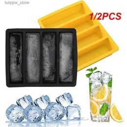 Ice Cream Tools 1/2PCS Tray Handiwork Popsicle mold Plate Washable Non-sticky Long strip 4 Grids Long Whiskey Cocktail Maker L240319