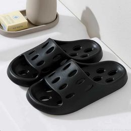 Slippers Bathroom House Cheese Shower Lightweight Water Leaky Beach Flip Flop Swimming Leaking Quick Drying Sandals Ladies01PLMR H240322