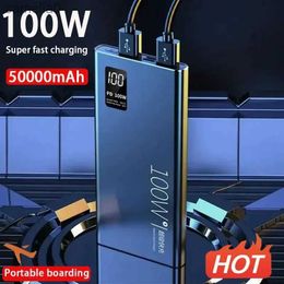 Power Bank per telefoni cellulari Alimentatore a ricarica rapida da 100 W Alimentatore da 50000 Amh Alimentatore portatile compatto adatto per Huawei SamsungC24320