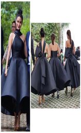 New Black Ball Gown Bridesmaid Dresses Strapless Simple Ankle Length Maid Of Honour Dress Pleats Wedding Party Gowns Cheap Formal G5406676