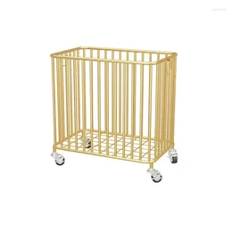 Laundry Bags Basket Nordic Luxury Dirty Clothes Storage Gold Iron Baskets Multi-functional With Wheels