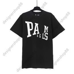 Tik Tok influencer same designer brand pure cotton Academy Cracked Letter Printed Short Sleeve Loose Casual Round Neck Mens and Womens T-shirts