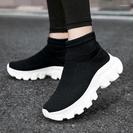 Casual Shoes Women Lightweight High Quality Platform Woman Ankle Boots Chunky Heels Sneakers Sports Fashion