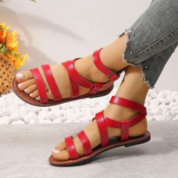 Sandals Women Roman Flat Sandals Summer Comfortable and Elegant Best Selling Natural Designer Shoe on Offer Free Shipping and Low Price