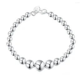 Link Bracelets 925 Sterling Silver Ball Shape Beads Popcorn Bracelet For Women Wedding Engagement Party Fashion Jewellery