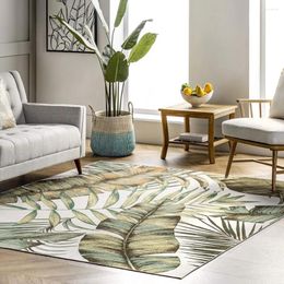 Carpets Room Rugs Olive For Living Floor Carpet Rooms Machine Washable Natural Leaves Area Rug Decor Home