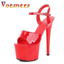 Dress Shoes Dance Women Sexy Show Sandals 13 15 17 CM High Heels Platform Girls Shoe Party Club Drop Sales Plus Size 43 H240325