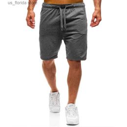 Men's Shorts Summer New Casual Shorts Mens Capris Sports Running Pants Fashion Solid Colour Comfortable Beach Thin Shorts Sweatpants Y240320