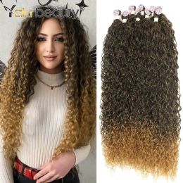 Weave Weave Synthetic Kinky Curly Hair Bundles 36inch Water Wave Hair Weave Anjo Plus Organic Ice Silk Hair High Quality Weaving