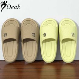 Slippers 2024 Summer Women Beach Slides Comfortable Flip Flops MenS Thick Sole Indoor Bathroom Anti-Slip Shoes Couple Sandals H240325