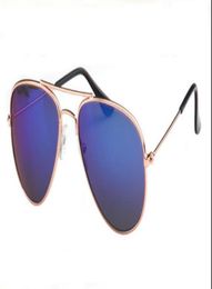 Sunglasses Brands Designers for Boys Girl Children Kids Glasses Metal Frame Flash Mirror Glass Lens Fashion